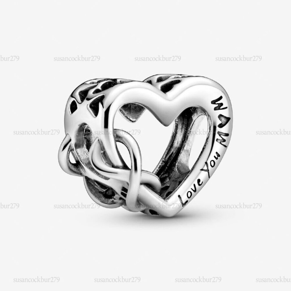 Pandora Love You Mom Infinity Heart Charm|Pendant